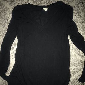Long sleeved v neck tunic